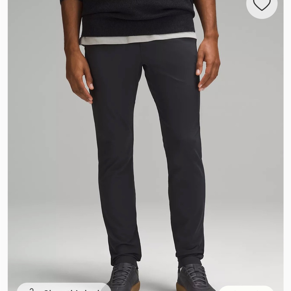Lululemon Athletica Men's ABC Skinny-Fit 5 Pocket Pant 30L Warpstreme Obsidian